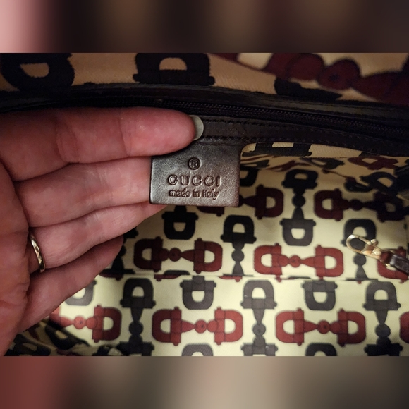 Gucci Guccissima Punch Tote Burgundy Calf Leather - Picture 7 of 10